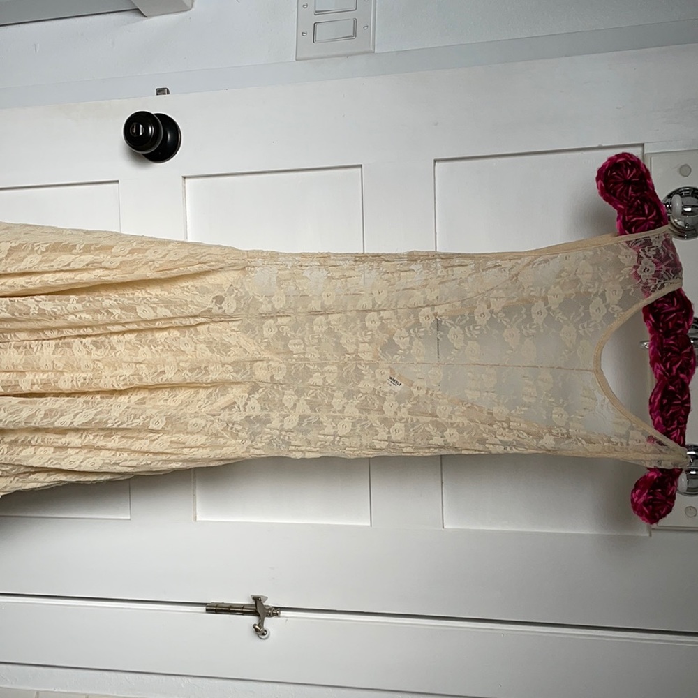 Free People Cream Lace Dress